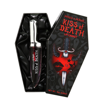 Kiss of death blood lip stains bloody vampire lips fake blood blood stain alt makeup goth makeup vampire makeup lip casket knife makeup weapon makeup lipstick casket coffin lip coffin 