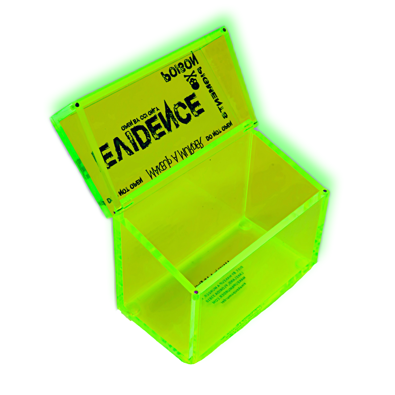 evidence case case evidence poison pigment crime scene makeup poison alt grunge alternative brands makeup murder makeup box acrylic glow neon 