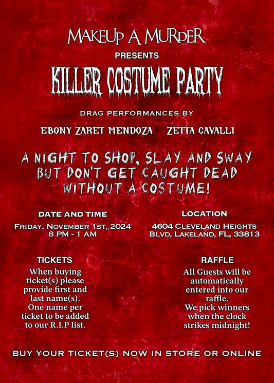 KILLER COSTUME PARTY TICKET